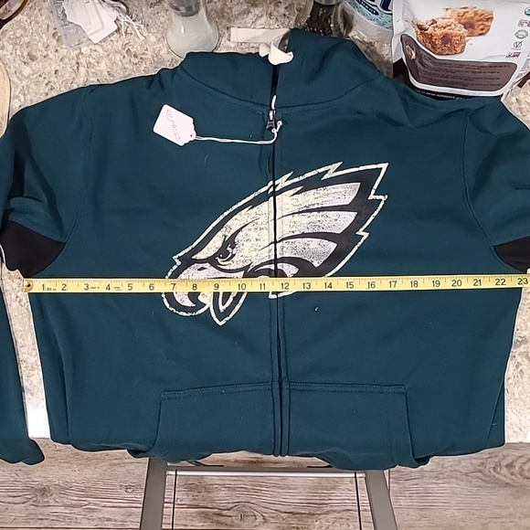 Philadelphia Eagles HandsHigh Zippered Hoodie Sz Med - Picture 6 of 6